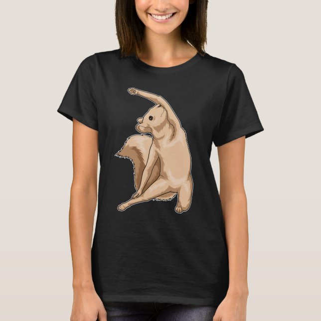 T-shirt Squirrel Yoga Fitness Gymnastique (Devant)