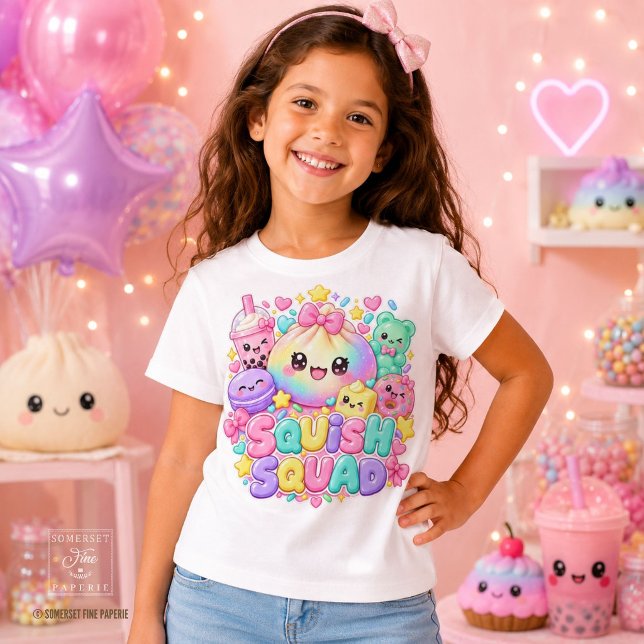 T-shirt Squishies Squeeze Squad Mignon Bubble Tea (Zazzle Squishies Squeeze Squad Cute Dumpling Bubble Tea T-Shirt )
