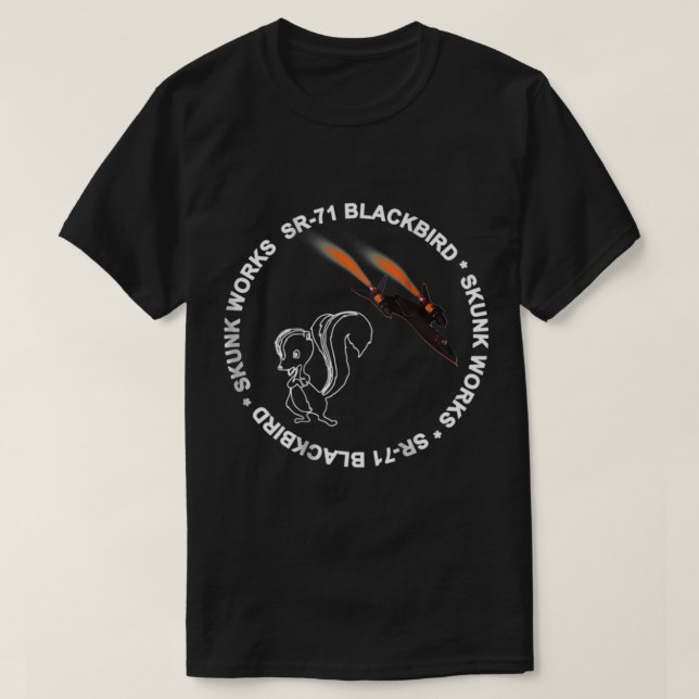 T-shirt SR71 Blackbird Skunk Works Blackbird (Design devant)