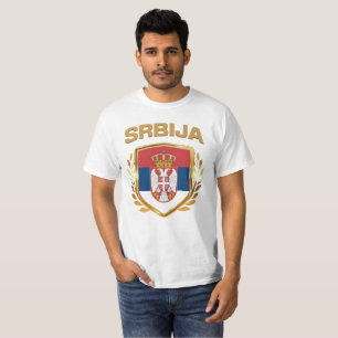 T-shirt Srbija Bouclier indicateur Serbie