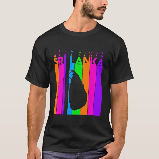 T-shirt Sri Lanka Bulles Colorées (Devant)