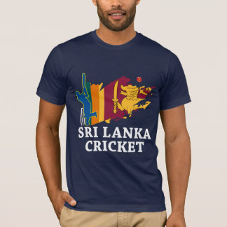 T-shirt Sri Lanka Cricket Drapeau pinceau Cadeau