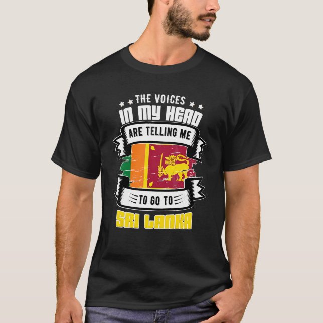 T-shirt Sri Lanka dans ma tête (Devant)