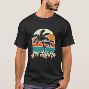 T-shirt Sri Lanka Palm Tree Vacances d'été Sri Lanka
