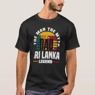 T-shirt Sri Lanka Sri Lanka Sri Lanka Fête des pères Drape