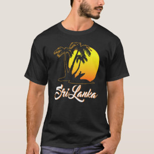 T-shirt Sri Lanka Surfer Sunset Beach Ocean Vacances Sri L