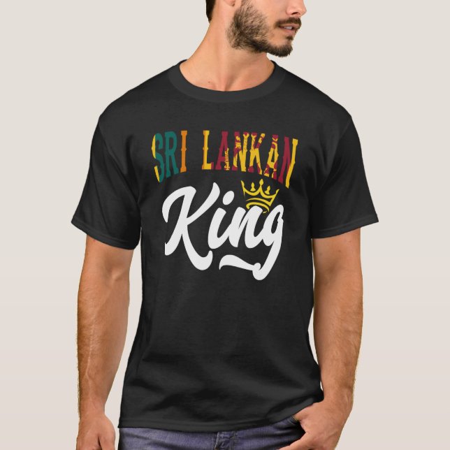 T-shirt Sri Lankan King Sri Lanka Sri Lankan Sri Lanka Fla (Devant)