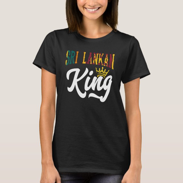 T-shirt Sri Lankan King Sri Lanka Sri Lankan Sri Lanka Fla (Devant)