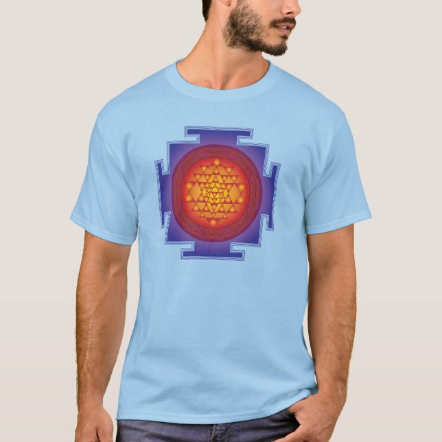 T-shirt Sri Yantra - flamme (Devant)