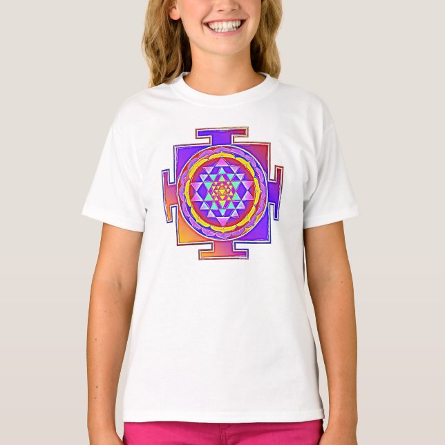 T-shirt Sri Yantra - Symbole hindouiste Design 1 (Devant)