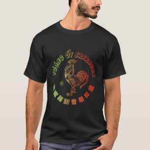 T-shirt Sriracha Sauce Chaude Rouge Et Vert Gradient