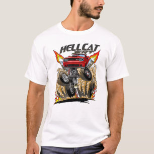 T-shirt SRT Challenger Hellcat Classic Cartoon Muscle Car