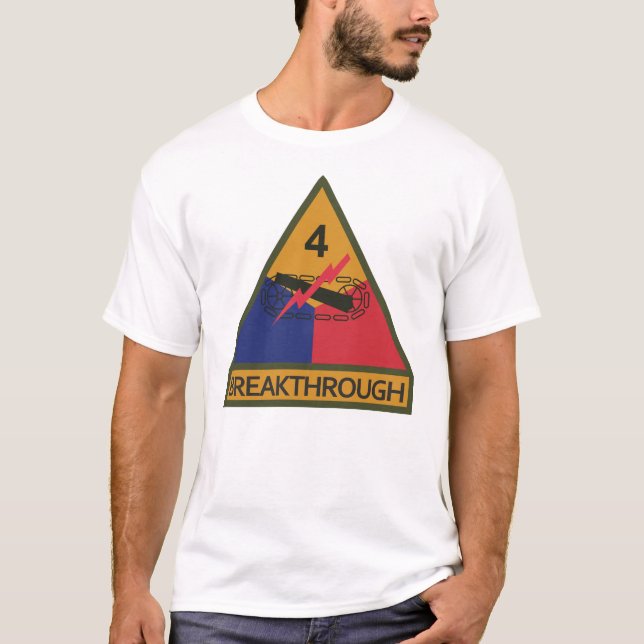 T-shirt SSI - 4e division blindée avec bande de nom (Devant)