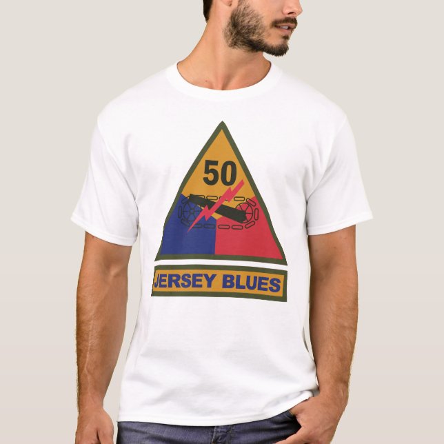 T-shirt SSI - 50e division blindée avec bande de nom (Devant)
