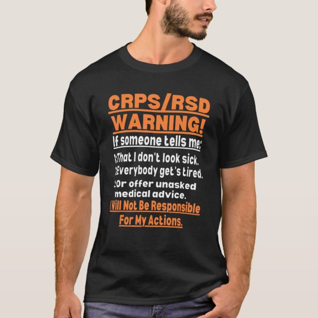 T-shirt SSRC syndrome de douleur régional complexe de la S (Devant)