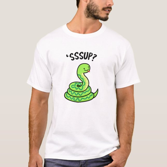 T-shirt Sssup Funny Hisser Snake Pun (Devant)