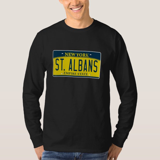 T-shirt St Albans Queens NY New York quartier licence  (Devant)