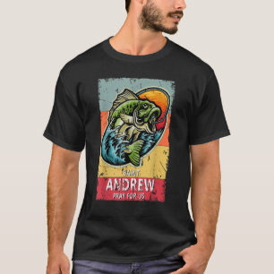 T-shirt St Andrew Patron de Pêche Saint de Fisherman Catho