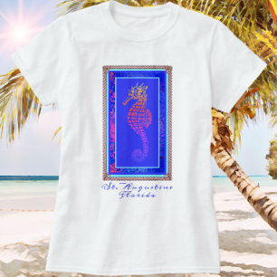 T-shirt St Augustine Florida Colorful Seahorse