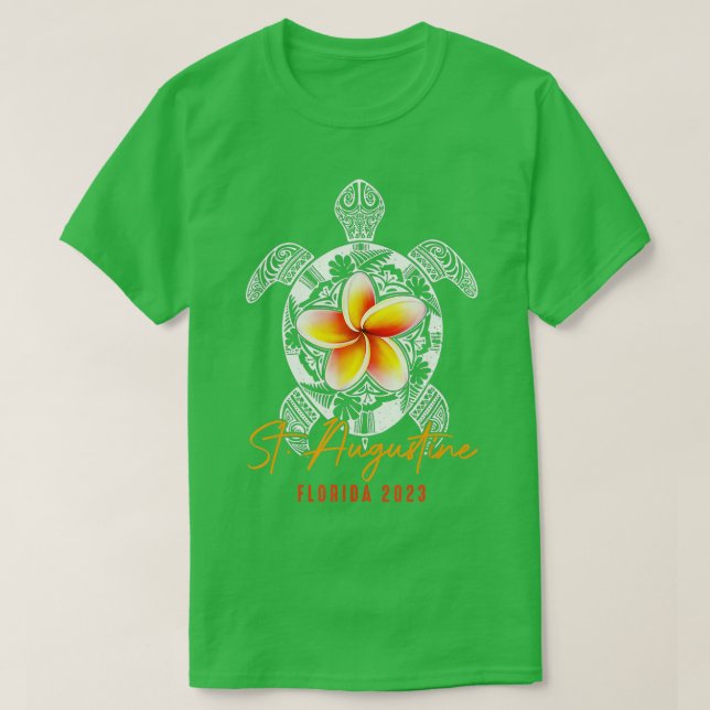 T-shirt St Augustine Florida Tortues de mer Famille Vacanc (Design devant)