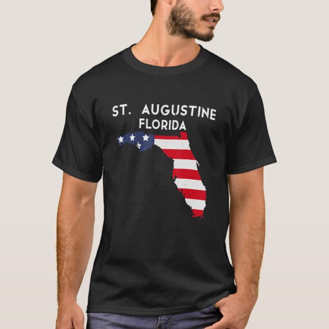 T-shirt St Augustine Florida USA State America Travel Flo (Devant)