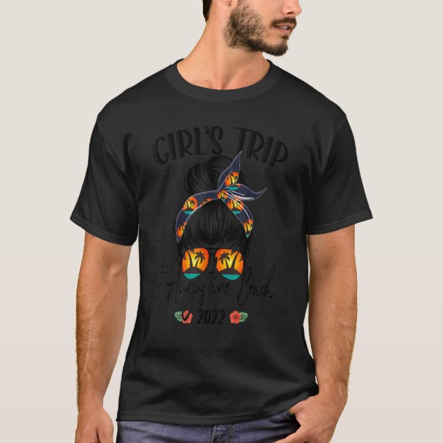 T-shirt St Augustine Saint Augustine Floride Messy Bun Su (Devant)