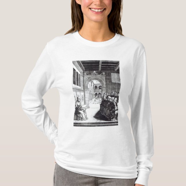 T-shirt St Benoît prêchant dans le monastère (Devant)