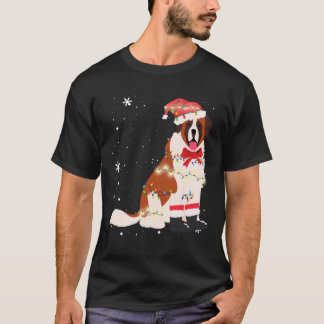T-shirt St Bernard Chien Noël Arbre Noël Noël Noël Maman P