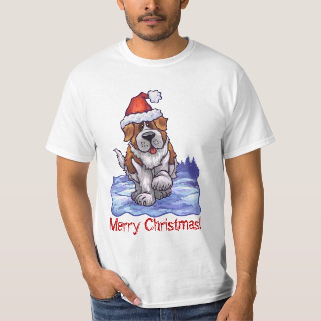 T-shirt St. Bernard Christmas (Devant)