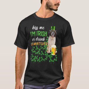 T-shirt St Bernard Embrassez-moi, je suis Irlandais ou ivr