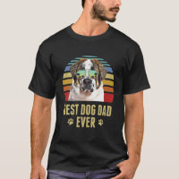 St. Bernard Meilleur Chien Papa Jamais Retro Sunse