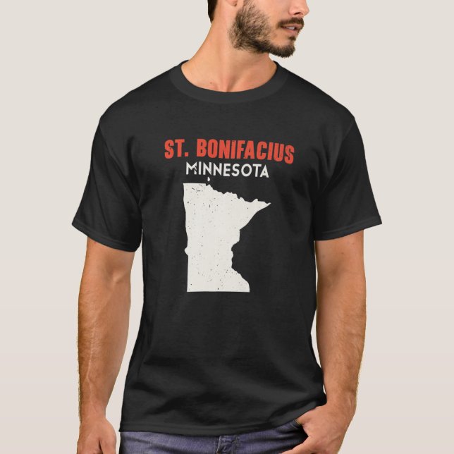 T-shirt St Bonifacius Minnesota USA Etat Amérique Voyage M (Devant)