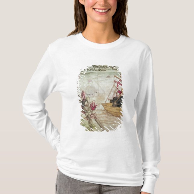 T-shirt St Brendan dans son bateau (Devant)