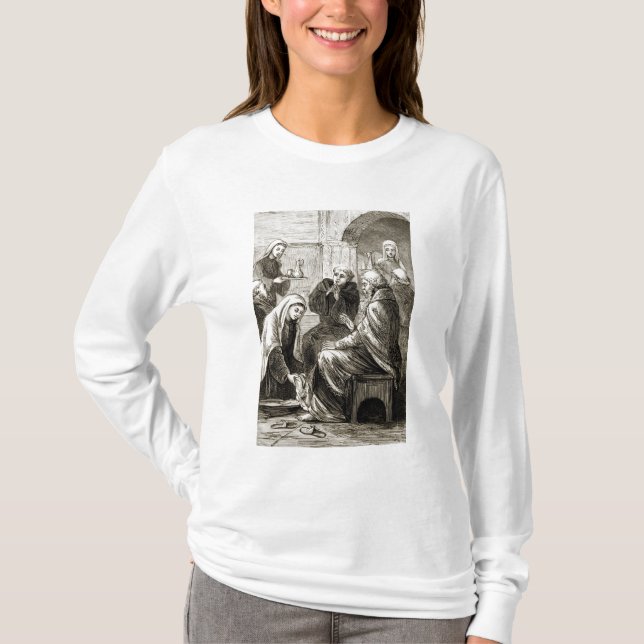 T-shirt St Brigit amusant un évêque, 'du trias (Devant)