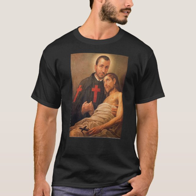 T-shirt St Camillus De Lellis Patron catholique Saint-Nurs (Devant)