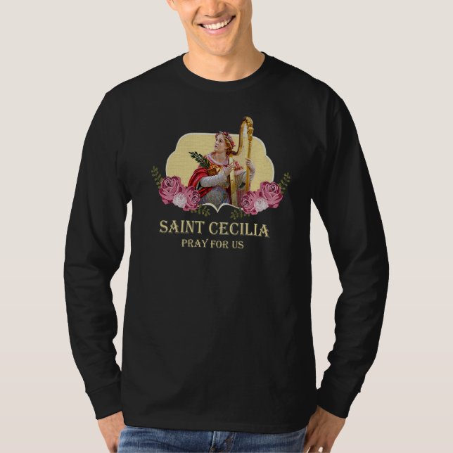 T-shirt St Cecilia Patron Saint de la Musique Musiciens Ca (Devant)