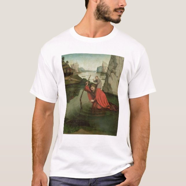 T-shirt St Christopher portant l'enfant du Christ (Devant)