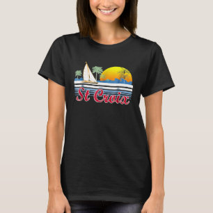 T-shirt St Croix 80s Retro Tropical Voile Cadeau