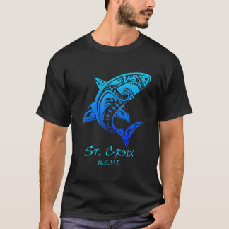 T-shirt St Croix Usvi Tribal Shark Vacation