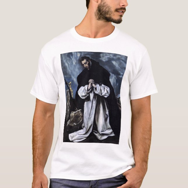 T-shirt St Dominic dans la prière (Devant)