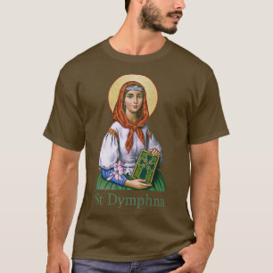 T-shirt St Dymphna Pureté Lily Patron Saint Santé mentale