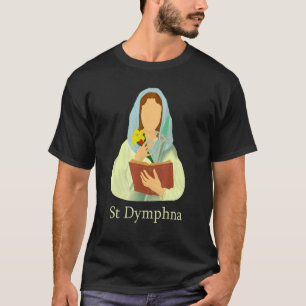 T-shirt St Dymphna Pureté Lily Patron Saint Santé mentale