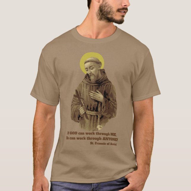T-shirt St Francis de citation d'Assisi (Devant)