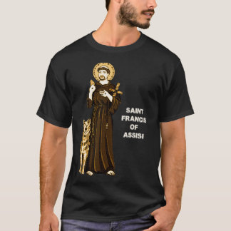 T-shirt St Francis of Assisi Art Patron Saint of Animals b