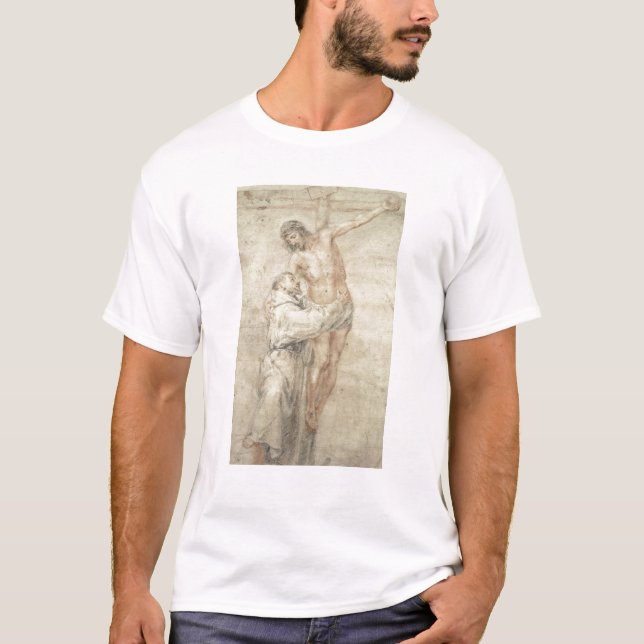 T-shirt St Francis rejetant le monde et l'embrassement (Devant)