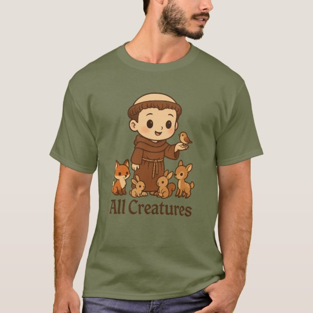 T-Shirt St Francis Toutes Créatures (Devant)