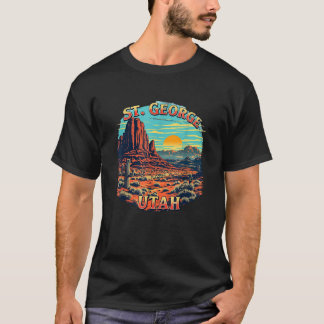 T-shirt St George Desert Montagne du désert Vintage St Geo