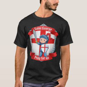 T-shirt St George Dragon Catholique Saint Enfants Garçons