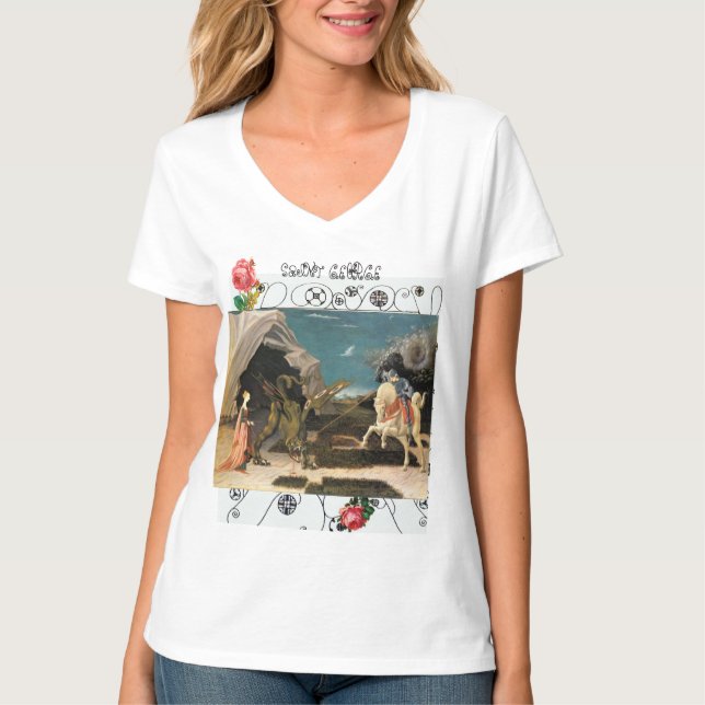 T-shirt St George, dragon et princesse (Devant)