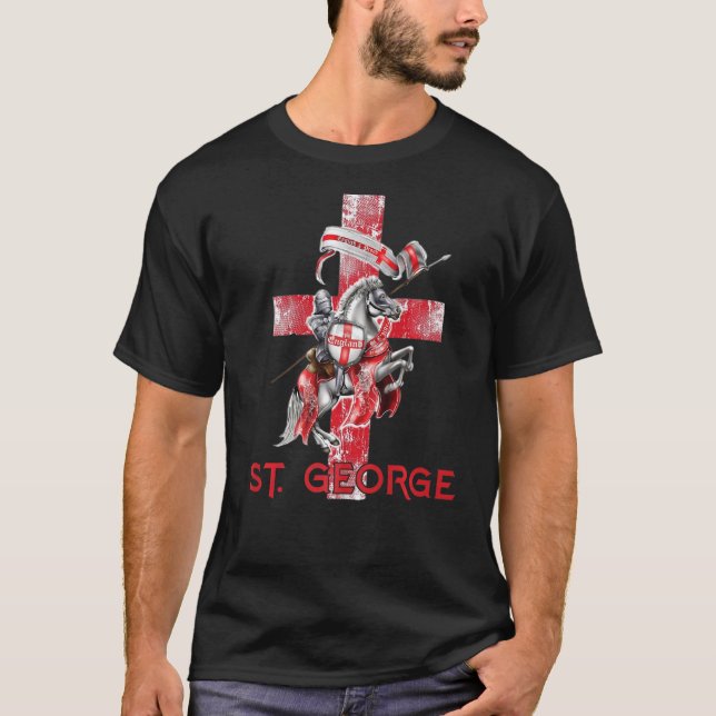 T-shirt St George Et Le Dragon Catholique Saint (Devant)